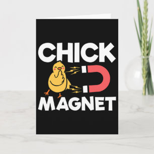 Tarjeta Imán de Pollitas Chiste de Pollitos de Pascua Chis