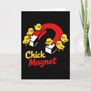 Tarjeta Imán de pollito de Pascua divertido gráfico de jue