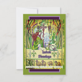 Tarjeta Imbolk Blessings Abundance Heath Wisdom