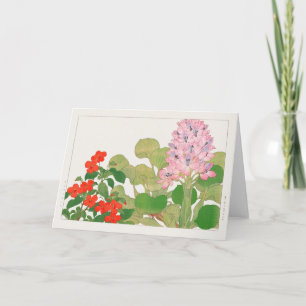 Tarjeta Impatios, jacinto acuático de Tanigami Konan