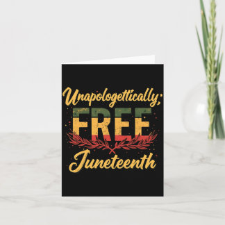 Tarjeta impenitente libre juneteenth mes de la historia ne