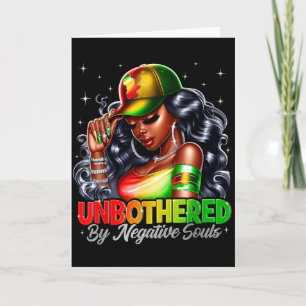 Tarjeta Imperturbable Por Almas Negativas Mujer Negra Homb