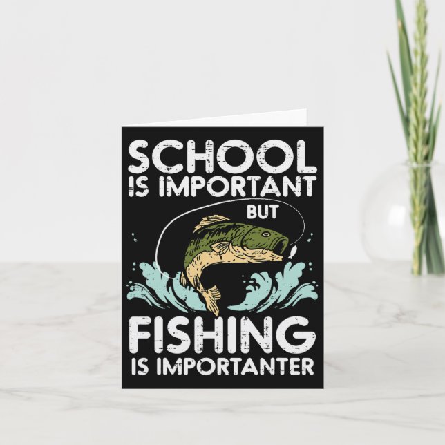Tarjeta Importador de pesca escolar Importante divertidos  (Anverso)
