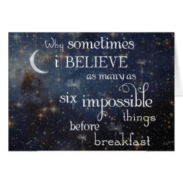 Tarjeta imposible de las estrellas de las cosas