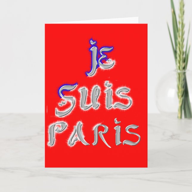 Tarjeta Impresión artística de Je Suis Paris (Anverso)