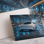 Tarjeta Impresión automotriz de alta tecnología | Coche mo<br><div class="desc">Adéntrate en el futuro de la movilidad de lujo con esta tarjeta de felicitación de coche eléctrico futurista de alta gama. Cuenta con un EV elegante y de alto rendimiento que conduce a través de un túnel futurista. El diseño combina innovación,  elegancia y diseño automotriz de próxima generación.</div>
