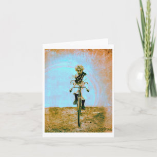 Tarjeta Impresión Colorizada Vintage 1896 De Racer De Bici