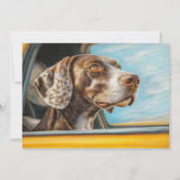 Impresión de arte de perro manchado en una aventur