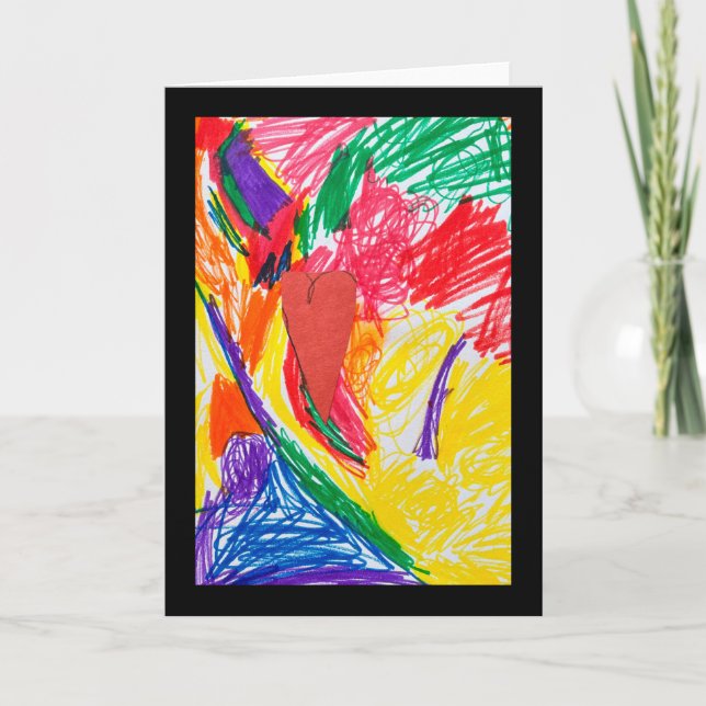 Tarjeta Impresión de arte personalizada para niños (Anverso)