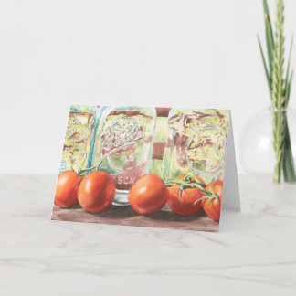 Tarjeta Impresión de cristal Notecards de los tomates de