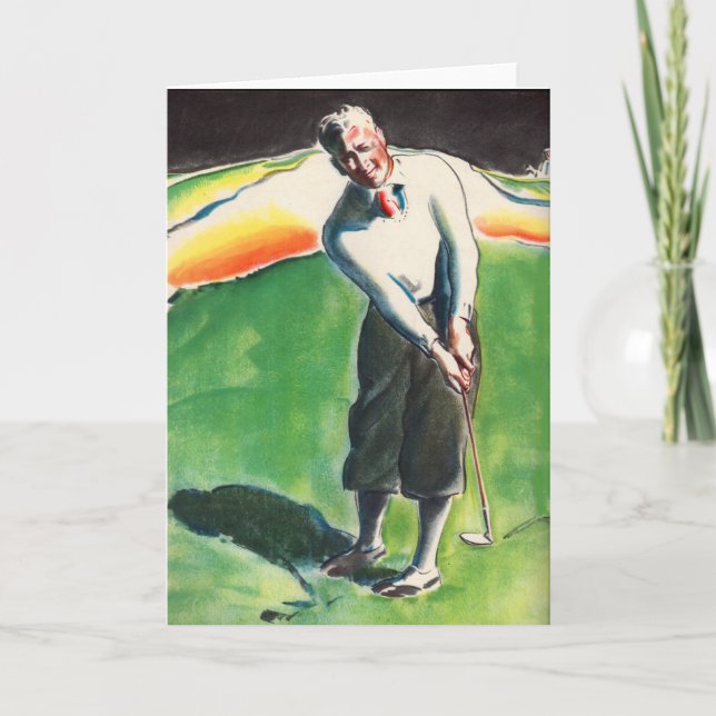 Tarjeta Impresión de golf de 1934 (Anverso)