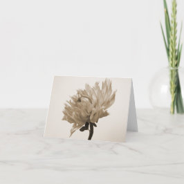 Tarjeta impresión de la sepia de la dalia