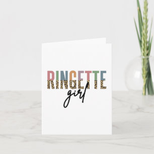 Tarjeta Impresión de Ringette Chica Cheetah Ringette Pla