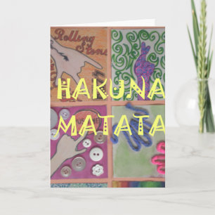 Tarjeta Impresión de Rótulo Hakuna Matata
