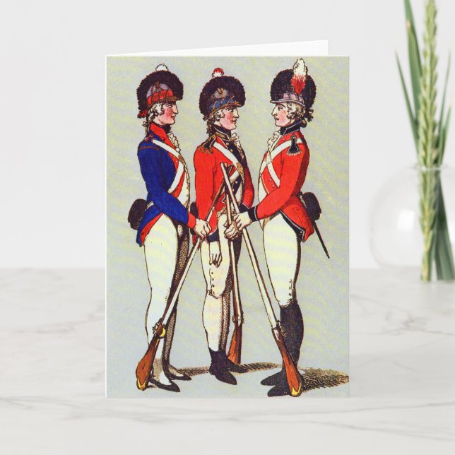 Tarjeta Impresión de soldados voluntarios de Londres en 18 (Anverso)