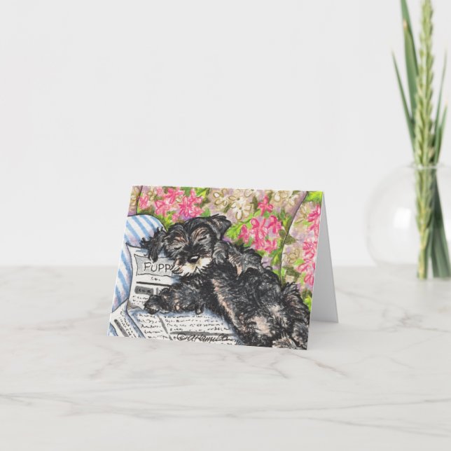 Tarjeta Impresión de sueños de Schnauzer (Anverso)