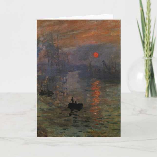 Tarjeta Impresión del amanecer por Claude Monet, arte vint (Anverso)