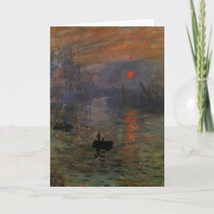 Tarjeta Impresión del amanecer por Claude Monet, arte vint
