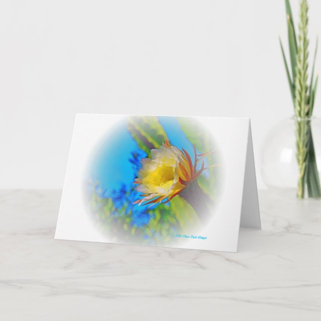 Tarjeta Impresión "Flower Cactus #73 Fade" (Anverso)