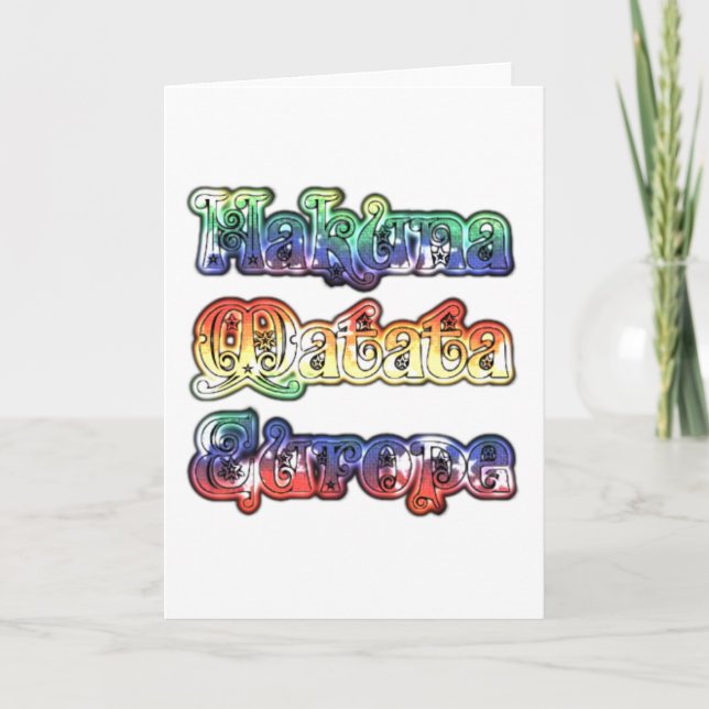 Tarjeta Impresión/gráfico de arte Hakuna Matata Europe (Anverso)