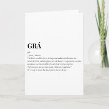 Impresión moderna del significado del amor Grá irl