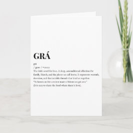 Tarjeta Impresión moderna del significado del amor Grá irl