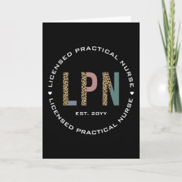 Tarjeta Impresión práctica de leopardo de enfermería con l