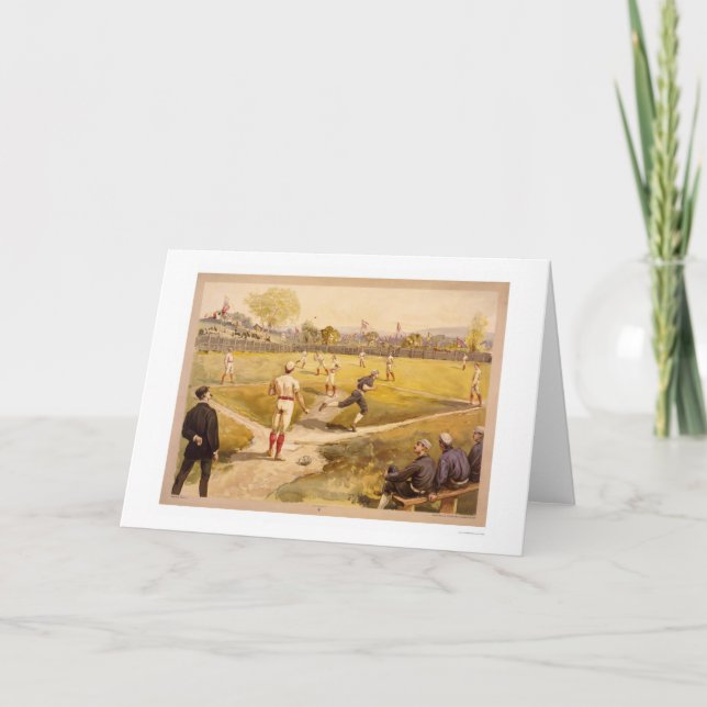 Tarjeta Impresión temprana del béisbol 1887 (Anverso)