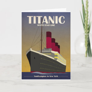 Tarjeta Impresión Titanic Ocean Liner Art Deco