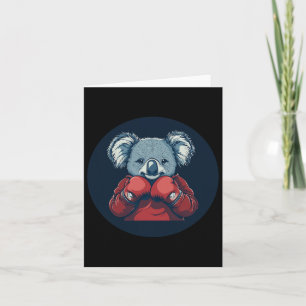 Tarjeta Impresionante Boxeador De Osos De Koala Para Una V
