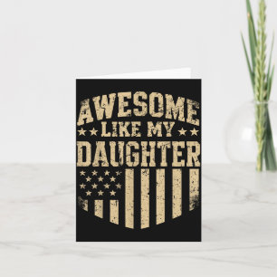 Tarjeta Impresionante como hija camuflaje bandera de EE. U