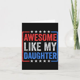 Tarjeta Impresionante como hijas día del padre bandera de 