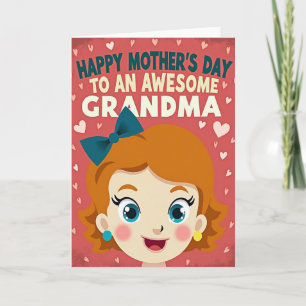 Tarjeta impresionante del día de las abuelas