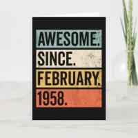 Impresionante desde febrero de 1958 Cumpleaños