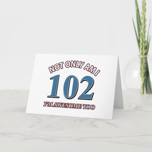 Tarjeta Impresionante divertido en 102 diseños del (Anverso)