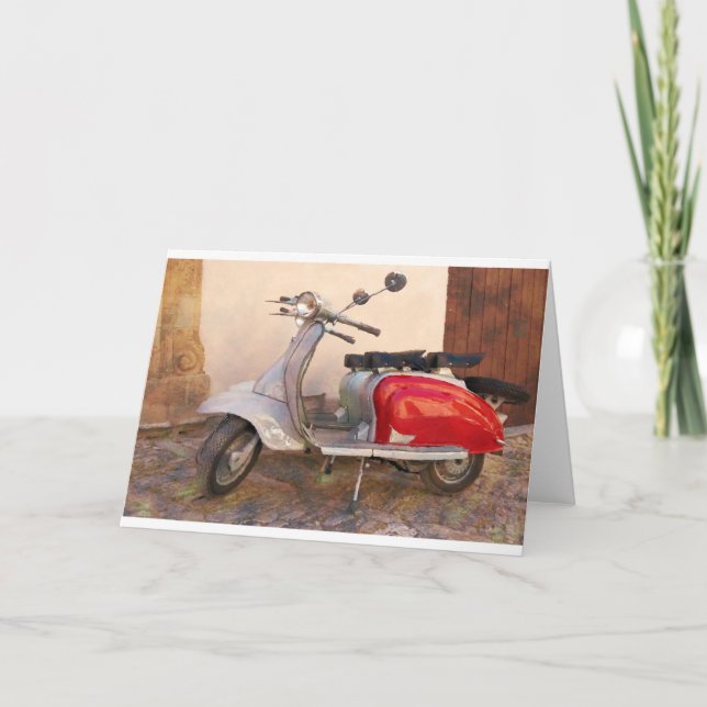 Tarjeta Impresionante Lambretta Scooter (Anverso)