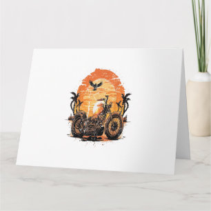Tarjeta Impresionante motocicleta retro vintage Classic Su