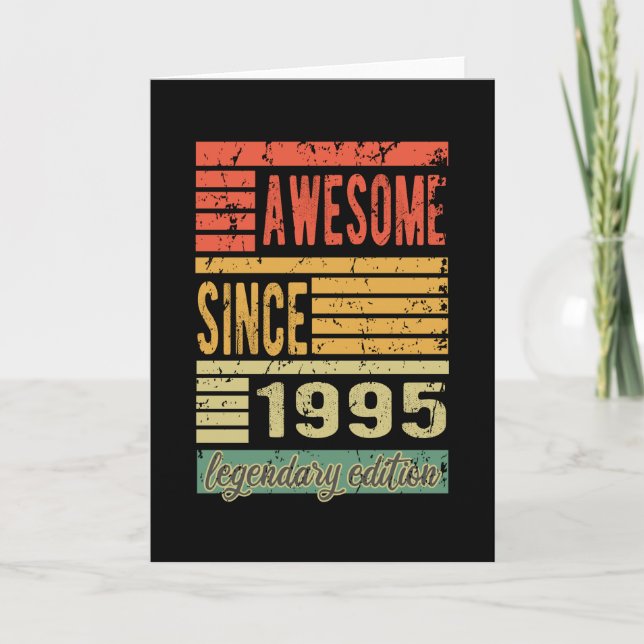 Tarjeta Impresionante regalo de cumpleaños desde 1995 (Anverso)