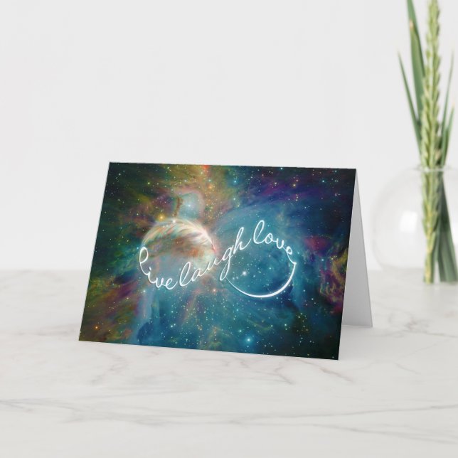 Tarjeta Impresionante símbolo místico de infinito "Live La (Anverso)