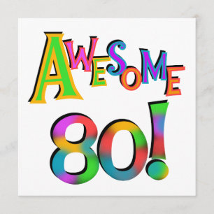 Tarjeta Impresionantes camisetas de cumpleaños 80 y regalo