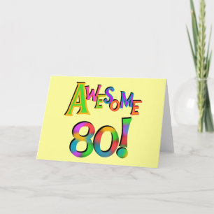Tarjeta Impresionantes camisetas de cumpleaños 80 y regalo