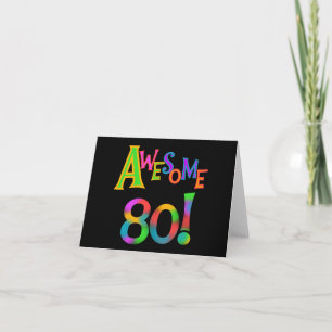 Tarjeta Impresionantes camisetas de cumpleaños 80 y regalo