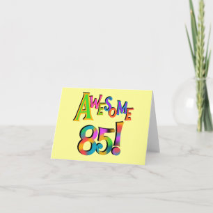 Tarjeta Impresionantes camisetas de cumpleaños 85 y regalo