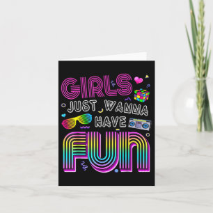 Tarjeta Impresionantes Chicas de los 80 solo quieren diver