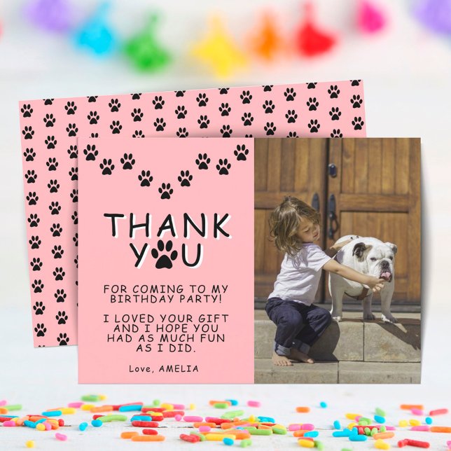 Tarjeta Impresiones de Cuadros Pink Birday Gracias Foto (Subido por el creador)