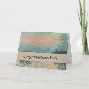 Tarjeta Impresionismo de Monet Sunset Seine Bella Artes