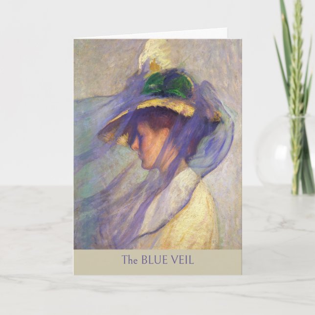 Tarjeta Impresionismo poético de Blue Veil Edmund C Tarbel (Anverso)