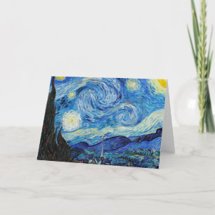 Tarjeta Impresionismo Vincent Van Gogh Starry Starry Night