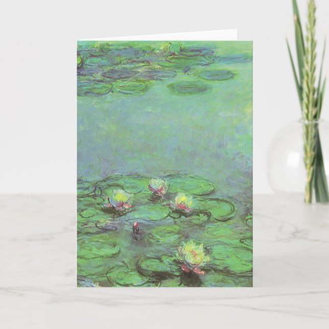 Tarjeta Impresionismo vintage por Claude Monet (Anverso)