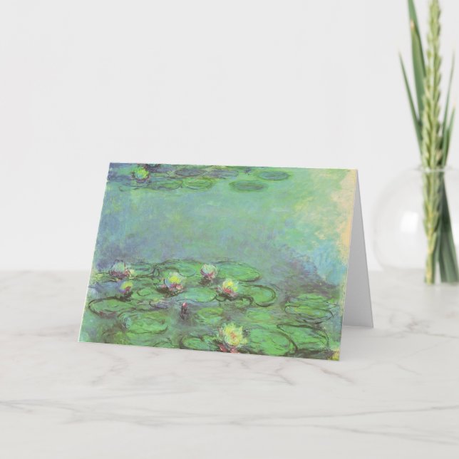 Tarjeta Impresionismo vintage por Claude Monet (Anverso)